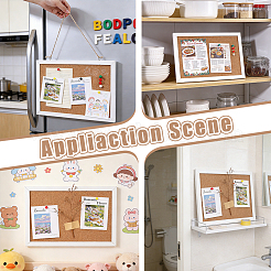 Rectangle Cork Bulletin Board&nbsp;DJEW-WH0039-169B