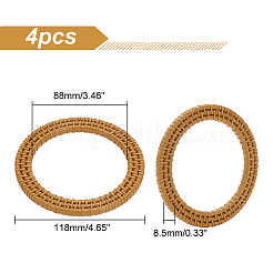 Resin Imitation Rattan Bag Handles&nbsp;LS-FIND-WH0127-68