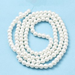 10 Strands Baking Paint Pearlized Glass Pearl Round Bead Strands&nbsp;HY-SZ0001-02B-03