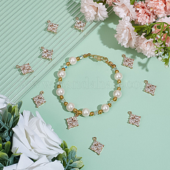 10Pcs Brass Micro Pave Cubic Zirconia Pendants&nbsp;KK-BC0014-59