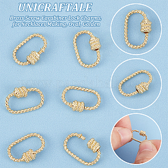 6Pcs Brass Screw Carabiner Lock Charms&nbsp;KK-UN0002-04