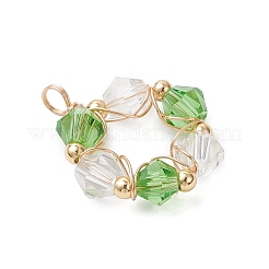 7Pcs Glass Pendants&nbsp;PALLOY-JF04702