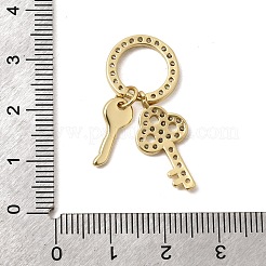 Brass Micro Pave Clear Cubic Zirconia Pendants&nbsp;KK-H267-092G