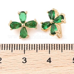 Brass Pave Cubic Zirconia Spacer Bars&nbsp;LS-KK-B090-04G-03