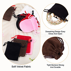 24Pcs 8 Styles Gourd & Rectangle Velvet Drawstring Packing Bags&nbsp;TP-TA0001-07B