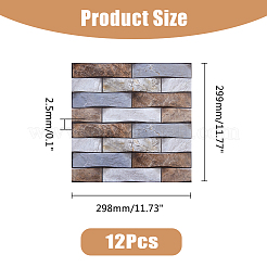 3D Brick Pattern PVC Self Adhesive Wall Stickers&nbsp;DIY-WH0308-550C