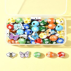 Printed Wood Beads&nbsp;WOOD-FS0001-29