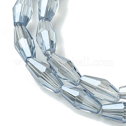 Transparent Electroplate Glass Beads Strands&nbsp;GLAA-K064-05A-PL03