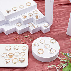 32Pcs 32 Style Alloy Finger Rings Sets with Crystal Rhinestone&nbsp;RJEW-FI0001-04