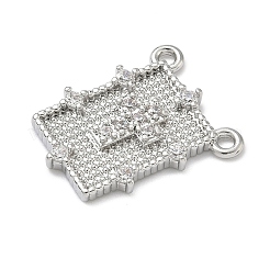 Brass Micro Pave Cubic Zirconia Pendants&nbsp;KK-C156-26P