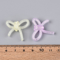 Luminous Frosted Transparent Acrylic Beads&nbsp;TACR-T029-24M