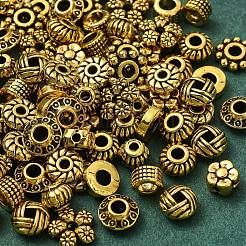 100Pcs 10 Styles Tibetan Style Alloy Spacer Beads&nbsp;TIBEB-YW0001-14AG