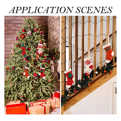 4Pcs 4 Styles Christmas Polyester Socks Pendant Decorations&nbsp;AJEW-TA0003-29B