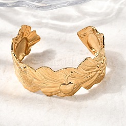 304 Stainless Steel Cuff Bangles for Women&nbsp;BJEW-L719-01A-G