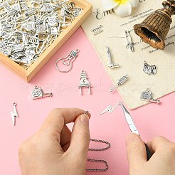 90Pcs 9 Styles Tibetan Style Alloy Pendants Sets&nbsp;TIBEP-CJ0003-55
