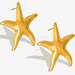 Stylish 304 Stainless Steel Starfish Stud Earrings&nbsp;UL8243-2
