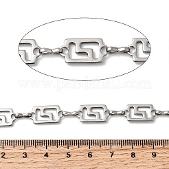 304 Stainless Steel Rectangle Link Chains&nbsp;CHS-Z007-16P