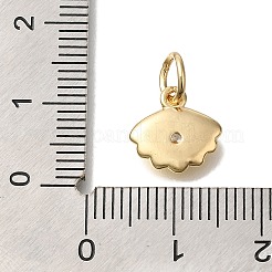 Brass Micro Pave Cubic Zirconia Pendants&nbsp;KK-Q001-13G-02