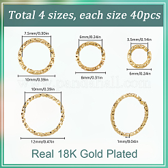 4 Styles Brass Jump Rings&nbsp;KK-SC0005-49G