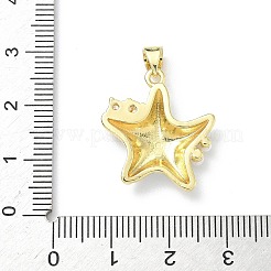 Brass Micro Pave Cubic Zirconia Pendants&nbsp;KK-P330-06G-02
