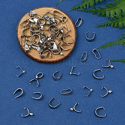 60Pcs 6 Styles 304 Stainless Steel Snap on Bails&nbsp;STAS-YW0002-83