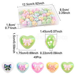 40Pcs UV Plated Acrylic Beads&nbsp;PACR-FS0001-08