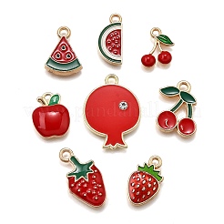 40Pcs 8 Styles Alloy Enamel Pendants&nbsp;ENAM-FP0002-81