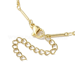 Brass Bar Link Chain Necklaces&nbsp;NJEW-JN04748-01