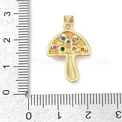 Brass Micro Pave Cubic Zirconia Pendants&nbsp;X-KK-A241-05G