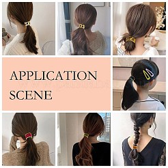 Alloy Ponytail Cuff Rubber Elastic Hair Ties&nbsp;OHAR-P018-A01