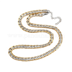 6MM 304 Stainless Steel Cuban Link Chain Necklaces for Women&nbsp;NJEW-G177-01GP