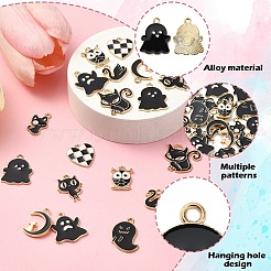 20Pcs 10 Styles Alloy Enamel Pendants&nbsp;ENAM-YW0004-20