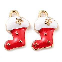 Christmas Theme Alloy Enamel Pendants&nbsp;ENAM-E010-03KCG