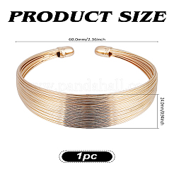 1Pc Trendy European and American Style Unique Cute Iron Cuff Bracelet for Hip-hop Rock&nbsp;BJEW-LP0003-30G