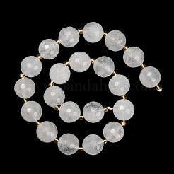 Natural Quartz Crystal Beads Strands&nbsp;G-C249-A14-16mm