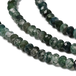 Natural Moss Agate Beads Strands&nbsp;G-C228-A01-3x4mm