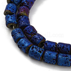 Electroplated Natural Lava Rock Beads Strands&nbsp;G-Z032-J03-11C