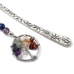 Tibetan Style Carved Alloy Bookmark&nbsp;AJEW-JK00161-01