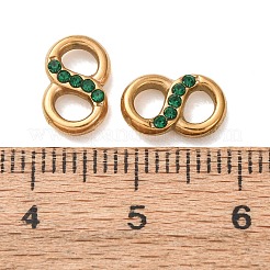 304 Stainless Steel & Rhinestone Connector Charms&nbsp;SA-CBA8C38-06G