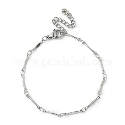 304 Stainless Steel Twisted Bar Link Chain Bracelets for Women&nbsp;BJEW-JB11837