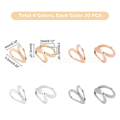 120Pcs 4 Color 304 Stainless Steel Pendant Bails&nbsp;STAS-UN0023-98