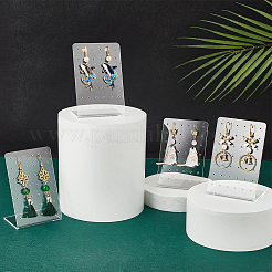 6Pcs Organic Glass Slant Back Jewelry Displays&nbsp;ODIS-CP0001-06