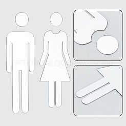 Acrylic TOILET Sign Stickers&nbsp;DIY-WH0569-66B-01