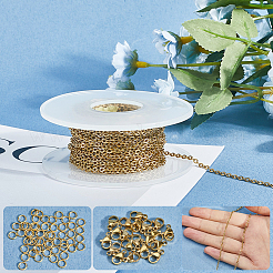 DIY 304 Stainless Steel Cable Chains Necklaces Making Kits&nbsp;DIY-SC0027-83A