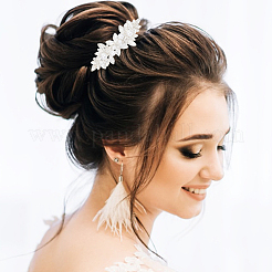 4Pcs 4 Style Flower Crystal Rhinestone Pearl Hair Barrettes&nbsp;OHAR-GO0001-08