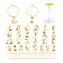 DIY Alloy Enamel Wine Glass Charm Making Kits&nbsp;DIY-PH0032-12