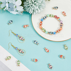 30Pcs 5 Colors Aolly Enamel Beads&nbsp;FIND-SC0016-34