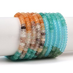 Glass & Natural Red Aventurine & Dyed White Jade & Topaz Jade & Quartz & Green Aventurin Beads Strands&nbsp;G-Z135-C03-2x4mm