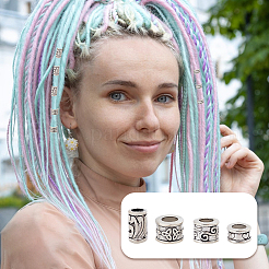 80Pcs 8 Styles Tibetan Style European Beads&nbsp;DIY-NB0012-43E