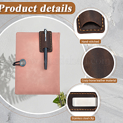 Cowhide Pen Pencil Holder Clip&nbsp;AJEW-WH20120-90B